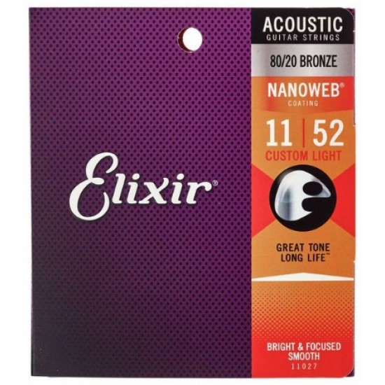 Струни за акустична китара 11-52 Elixir
